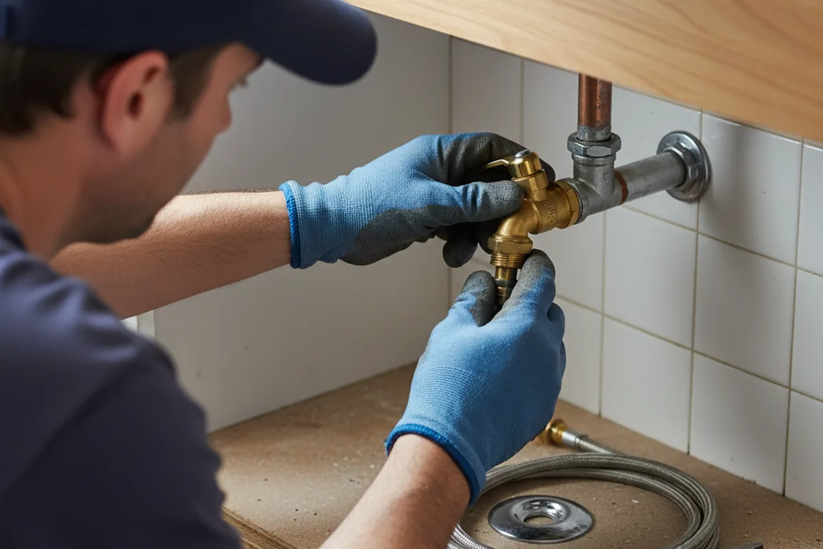Shutoff valve and fitting work during Emergency Plumbing in Leonardo